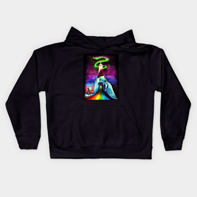 Iceland voyage Kids Hoodie by EGGnTEDDY